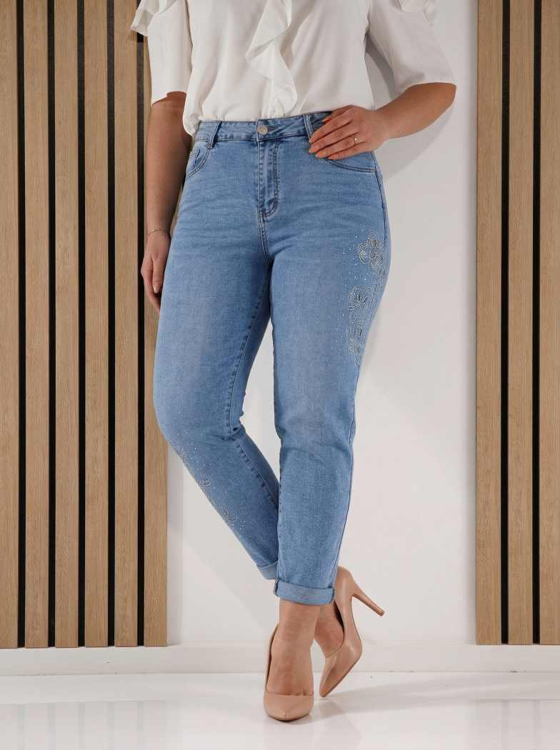 Дънки дамски MomFit Alyssa сини #A1396