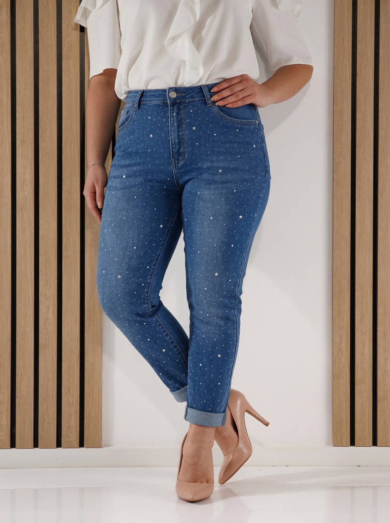 Дамски Дънки Baggy Fit Valeria сини #A1398