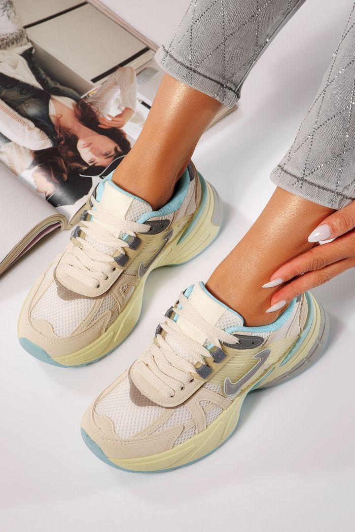 Дамски маратонки бежови от еко кожа Amy #24603