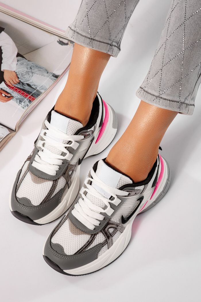 Дамски маратонки бели от еко кожа Amy #24604