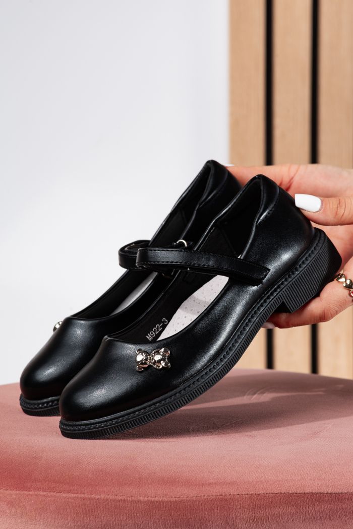 Обувки за момичета черни от еко кожа Maria #24632