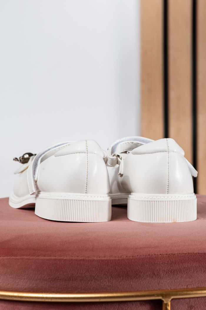 Обувки за момичета бели от еко кожа Alina2 #24638