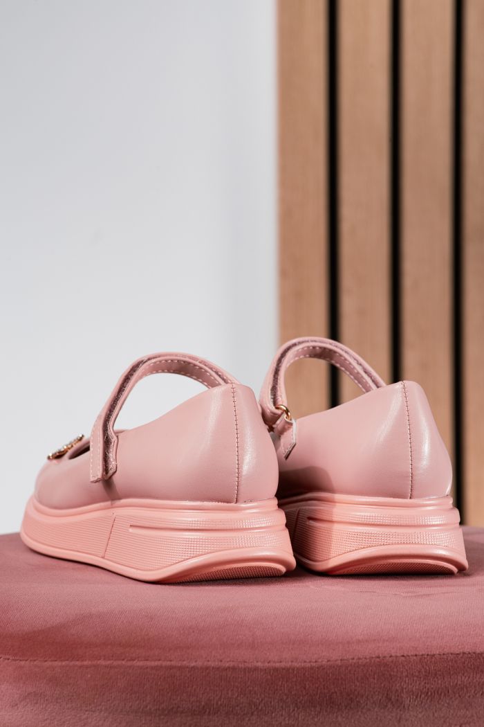 Обувки за момичета розови от еко кожа Sara2 #24647