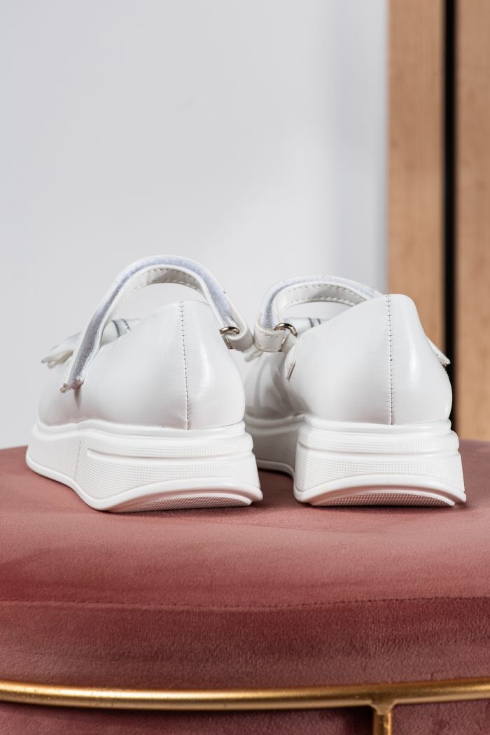 Обувки за момичета бели от еко кожа Alis2 #24649