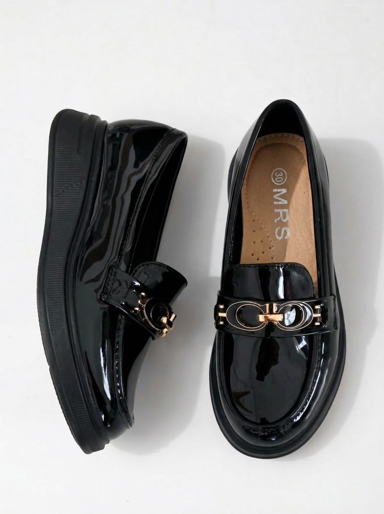 Черни лачени обувки за момичета Андреина #24630