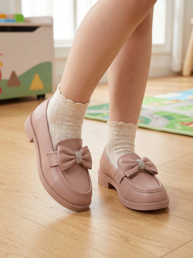 Розови обувки за момиче от екокожа Alda2 #24621