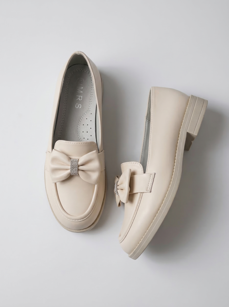 Бежови момичешки обувки от екокожа Alda2 #24619