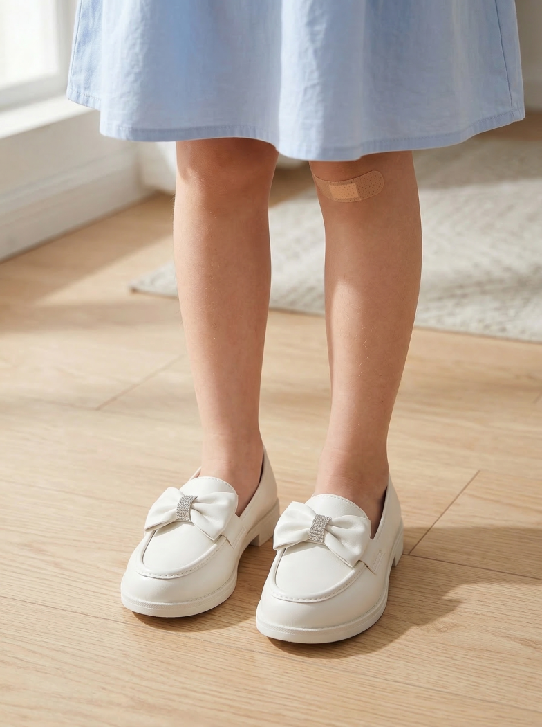 Бели обувки за момиче от еко кожа Alda #24616