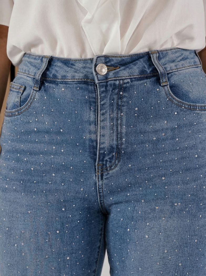 Дамски Дънки Mom Fit Ana сини #A1416