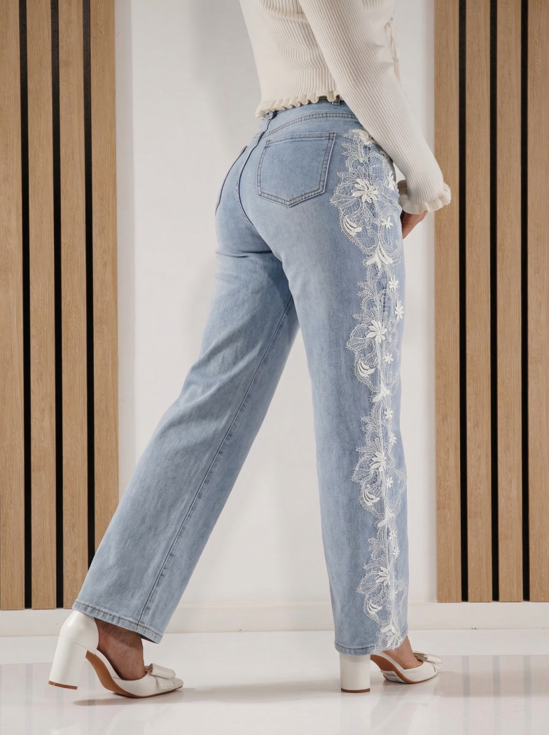 Дамски Дънки Wide Leg Cate сини #A1418