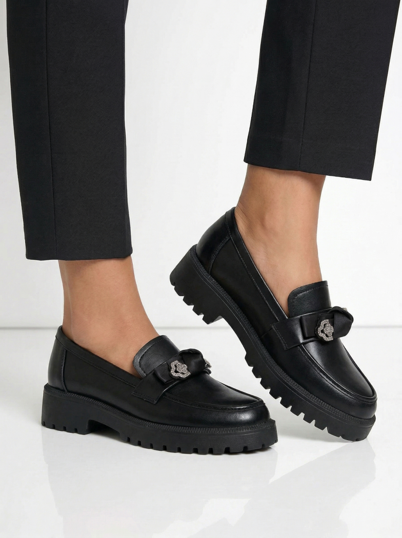 Всекидневни дамски обувки черни от еко кожа Elaris #24671