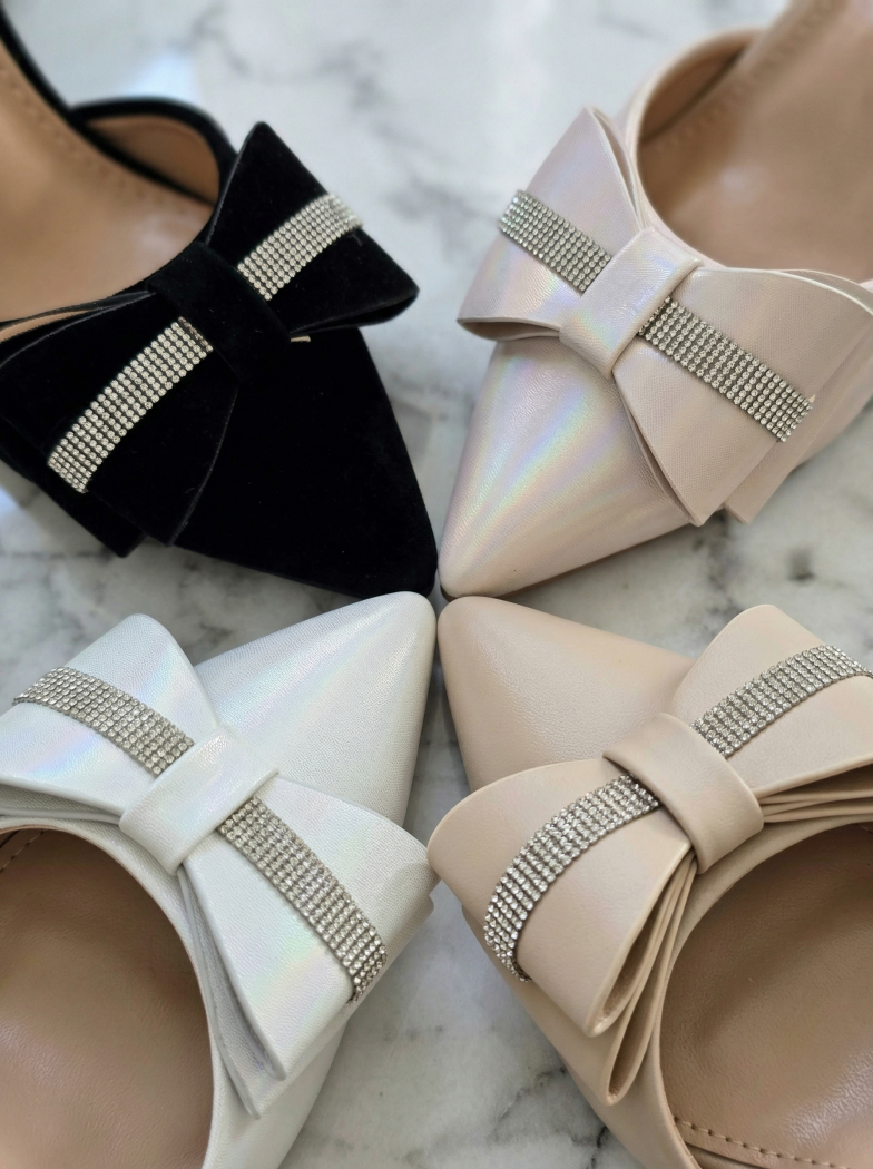 Дамски обувки с ток златисти от еко кожа Elis #24674