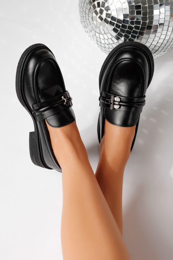 Всекидневни дамски обувки черни от еко кожа Calista #24897