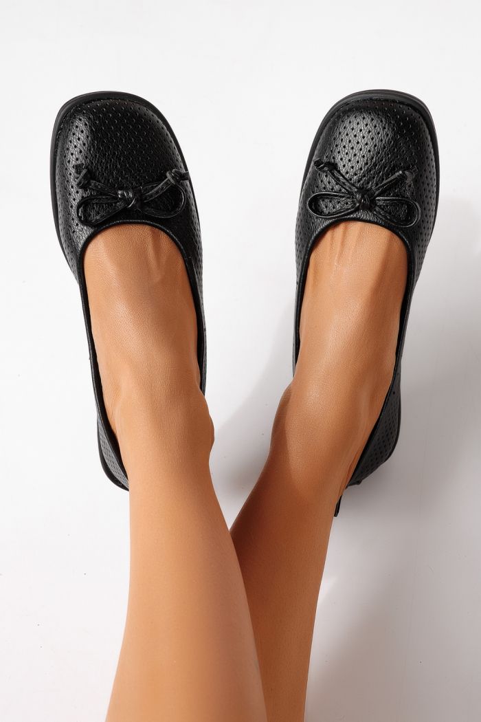 Дамски балерини черни от еко кожа Brielle #24887
