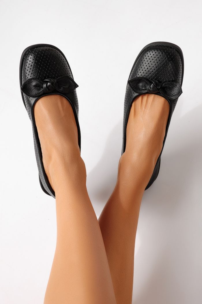 Дамски балерини черни от еко кожа Amaris #24945