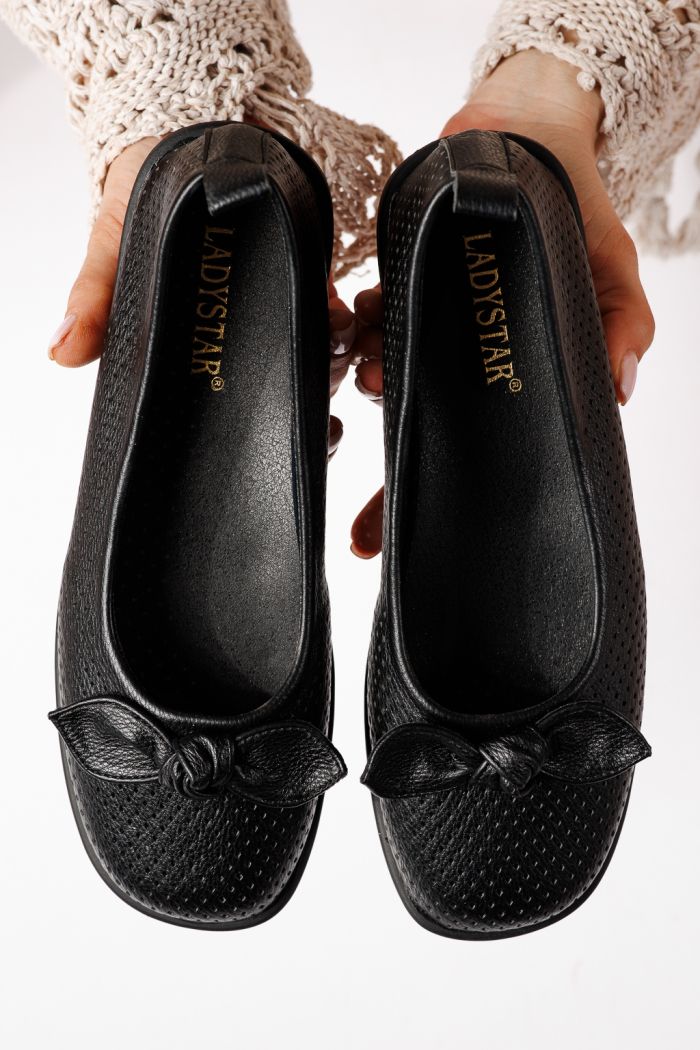 Дамски балерини черни от еко кожа Amaris #24945