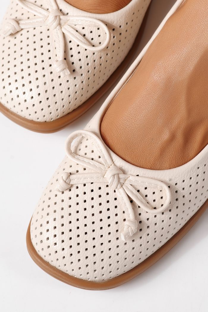 Дамски балерини бежови от еко кожа Brielle #24886