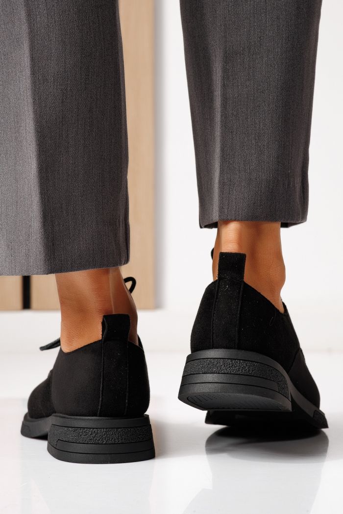 Всекидневни дамски обувки черни от обърната еко кожа Bellamy #24894