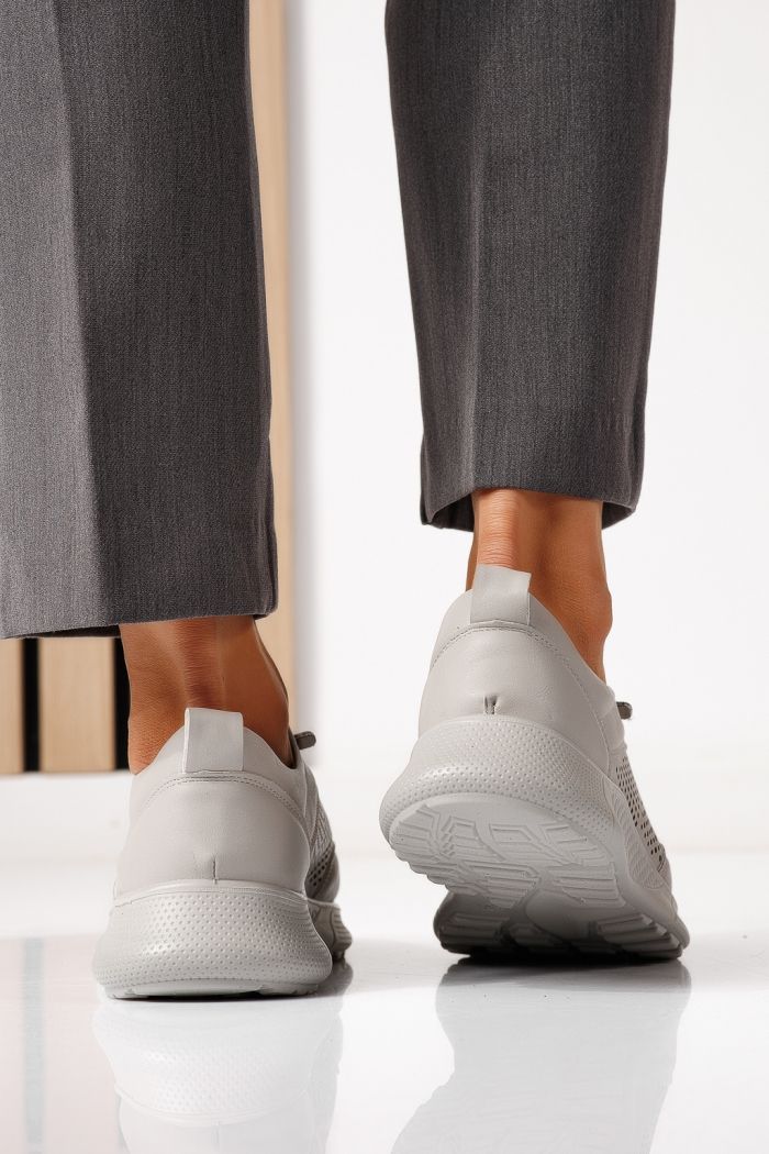 Всекидневни дамски обувки сиви от еко кожа Catrina #24939