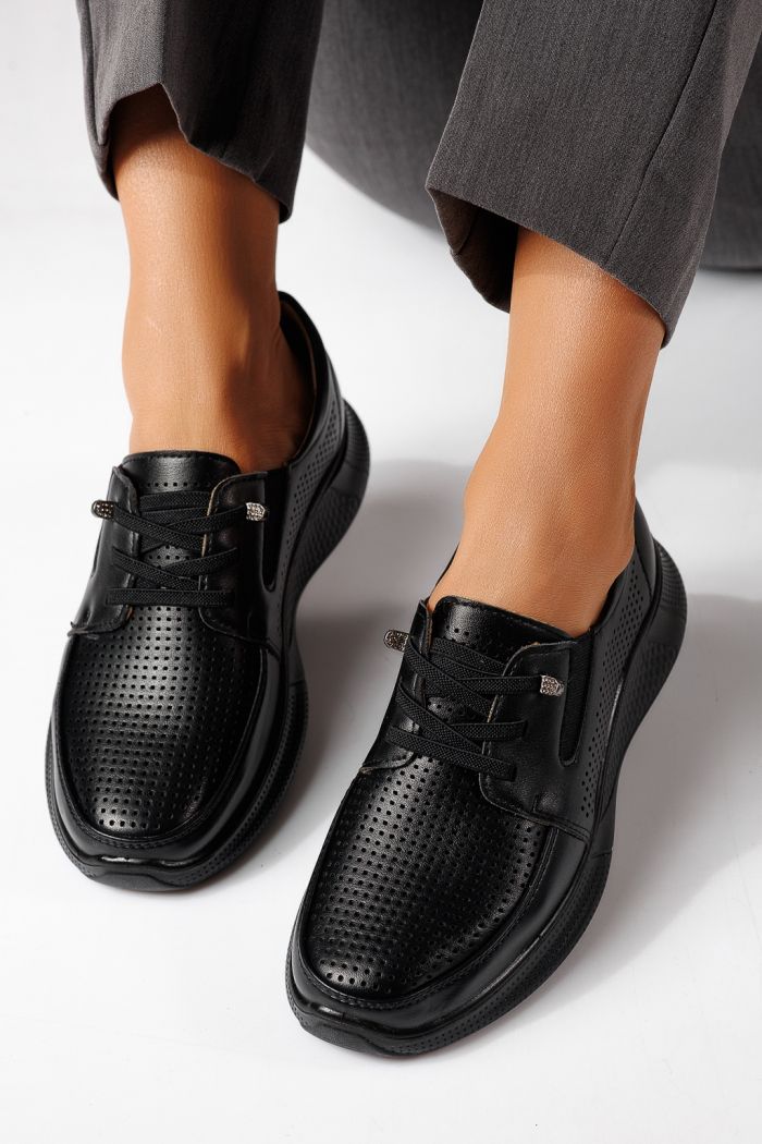 Всекидневни дамски обувки черни от еко кожа Gilda #24942