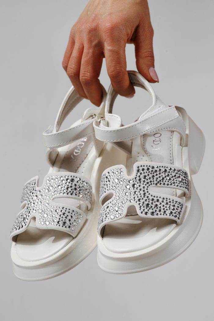 Детски сандали бели от еко кожа Lovia #24956