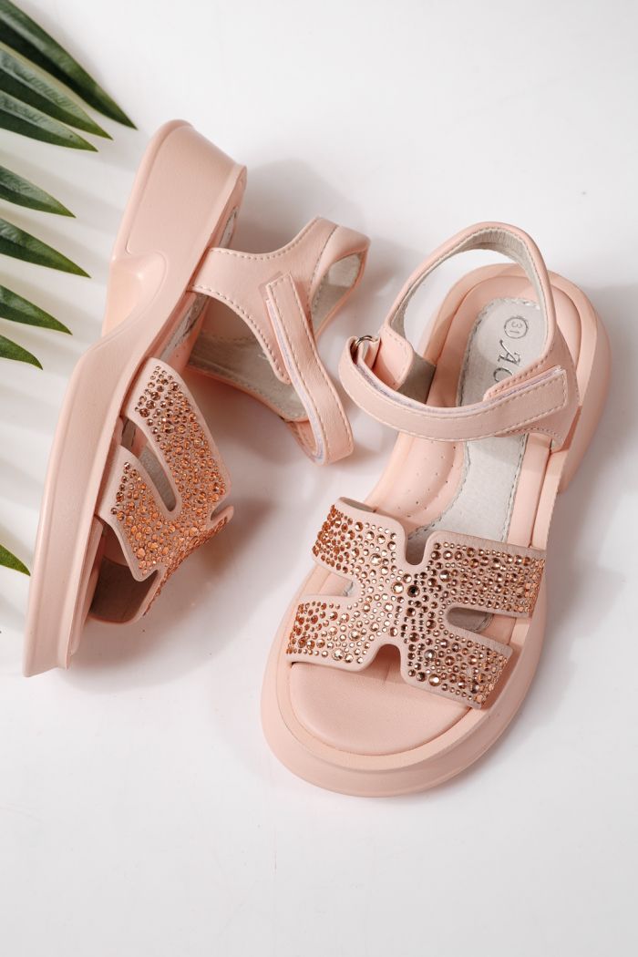 Детски сандали розови от еко кожа Lovia #24957