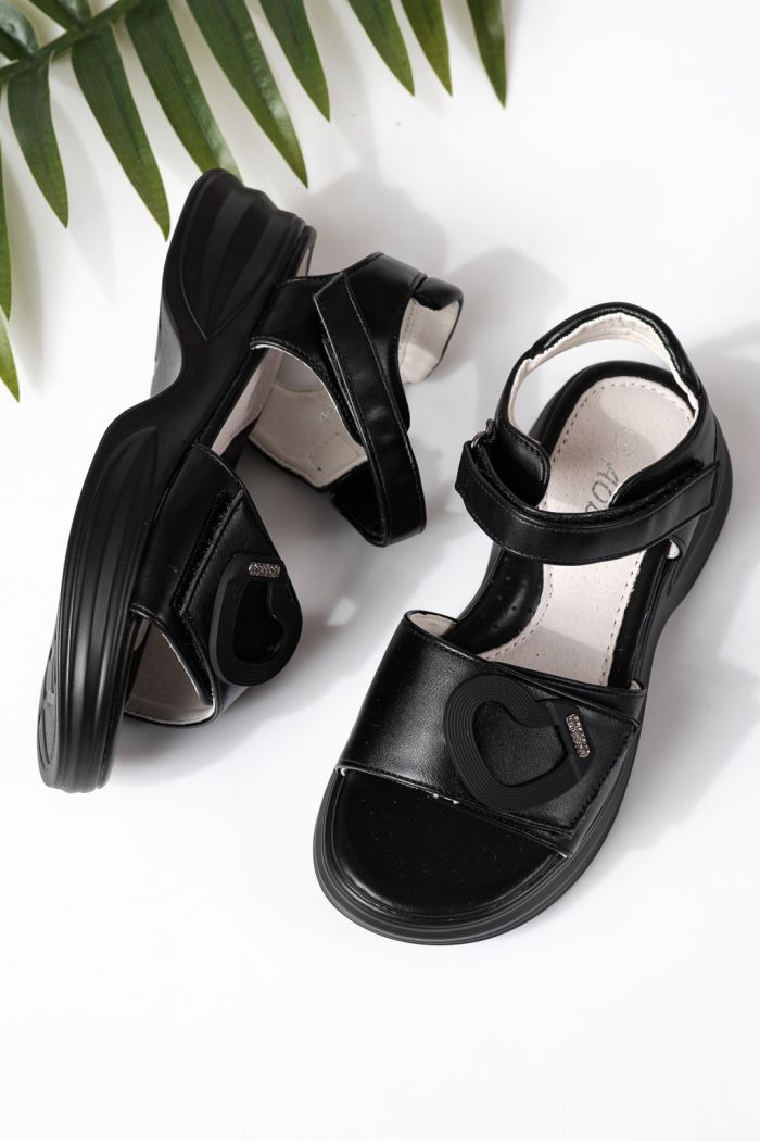 Детски сандали черни от еко кожа Dysis #24911