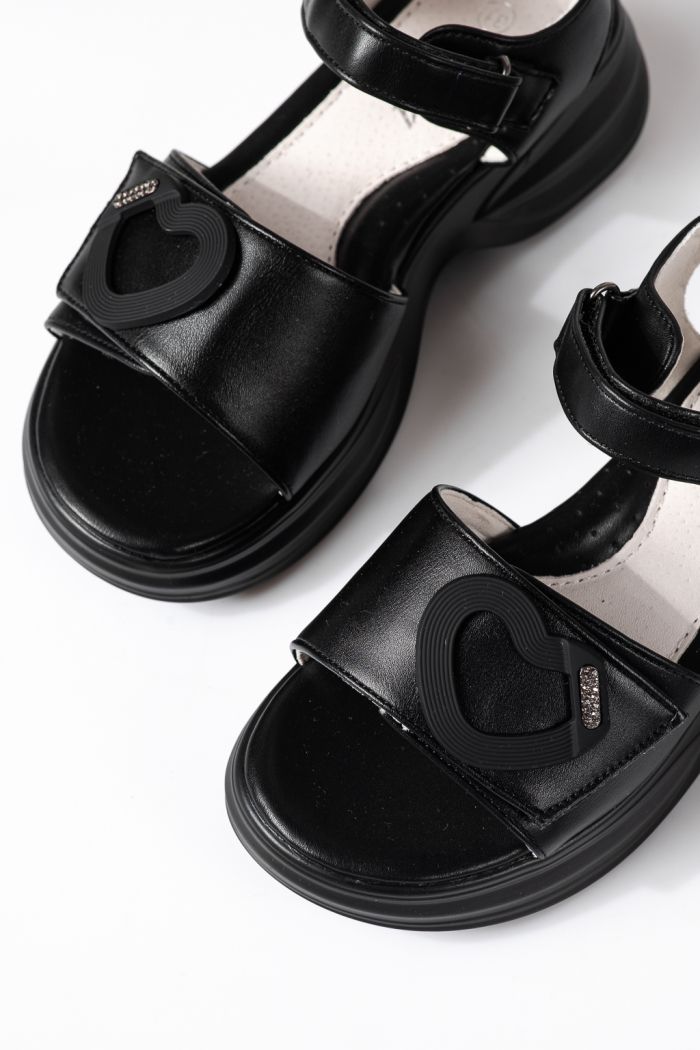 Детски сандали черни от еко кожа Dysis #24911