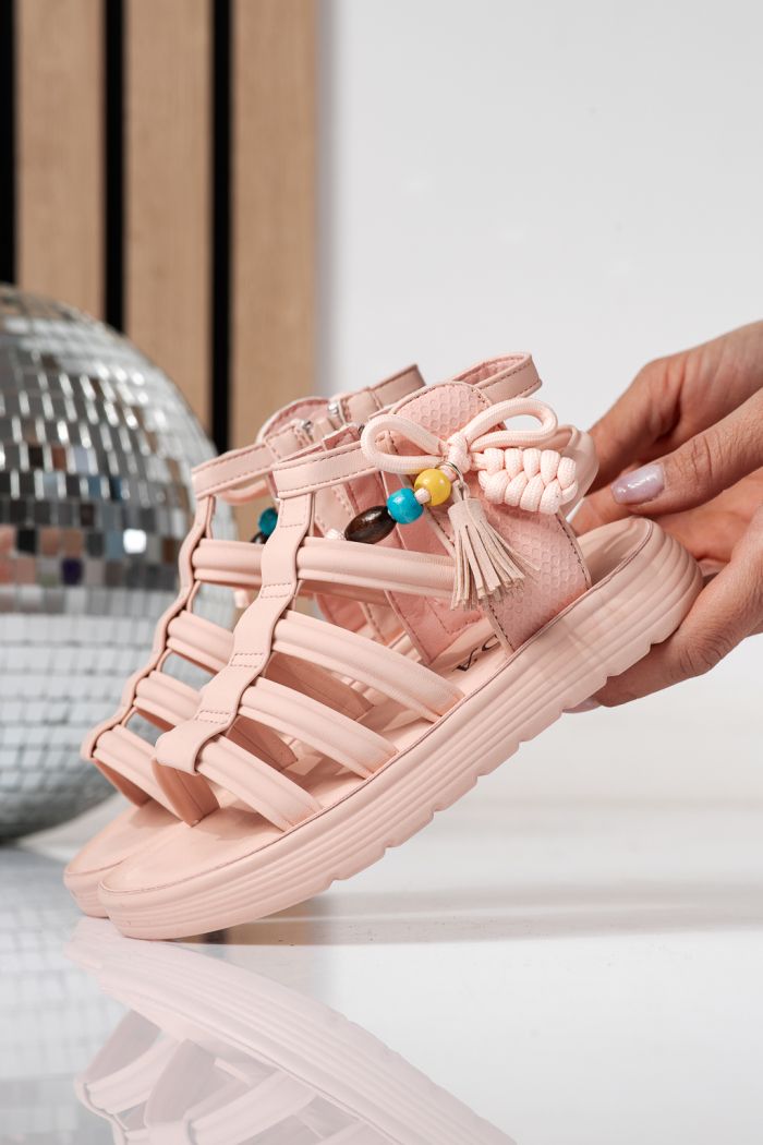 Детски сандали розови от еко кожа Madison #24959