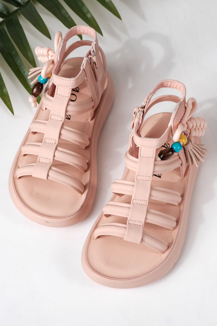 Детски сандали розови от еко кожа Madison #24959