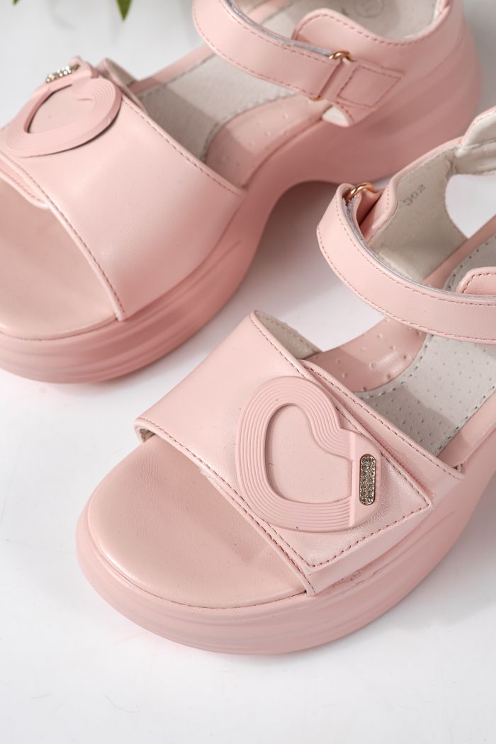 Детски сандали розови от еко кожа Dysis #24909