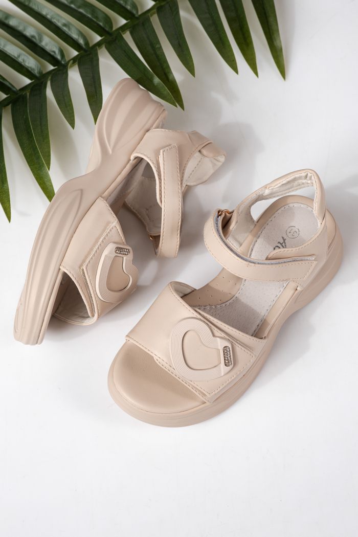 Детски сандали бежови от еко кожа Dysis #24910