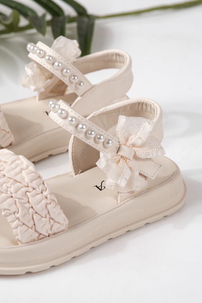 Детски сандали бежови от еко кожа Harper #24960