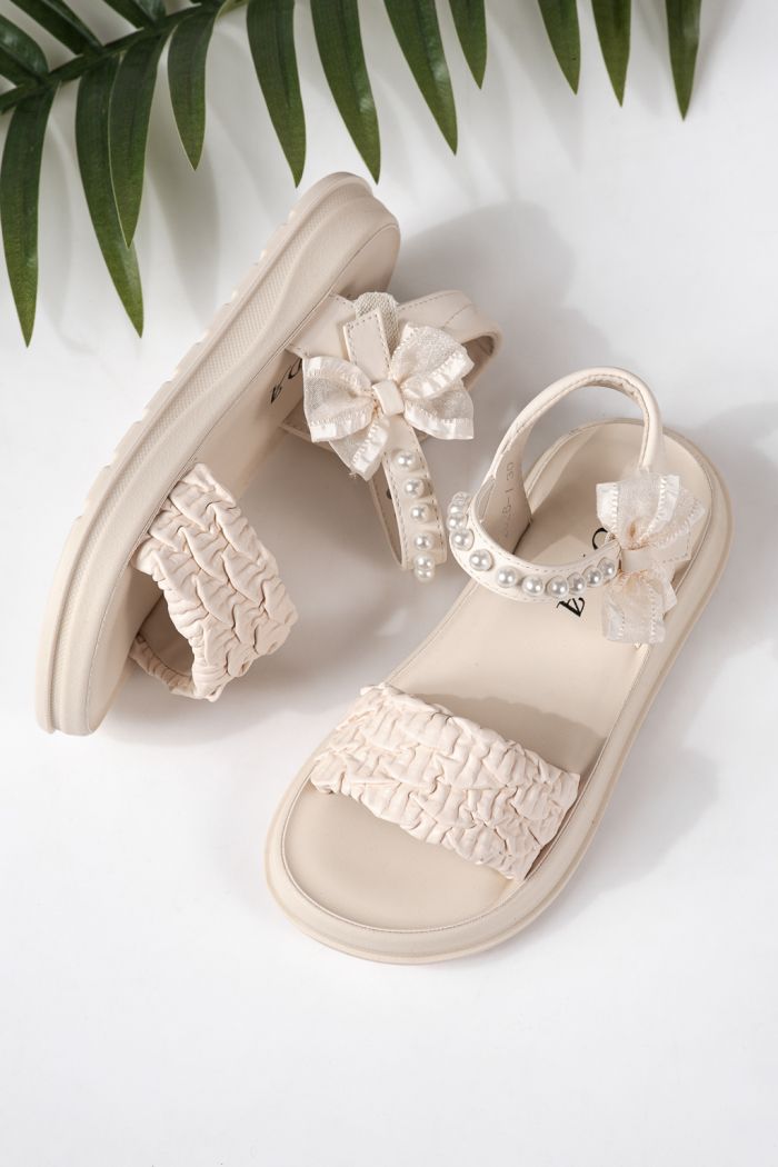 Детски сандали бежови от еко кожа Harper #24960