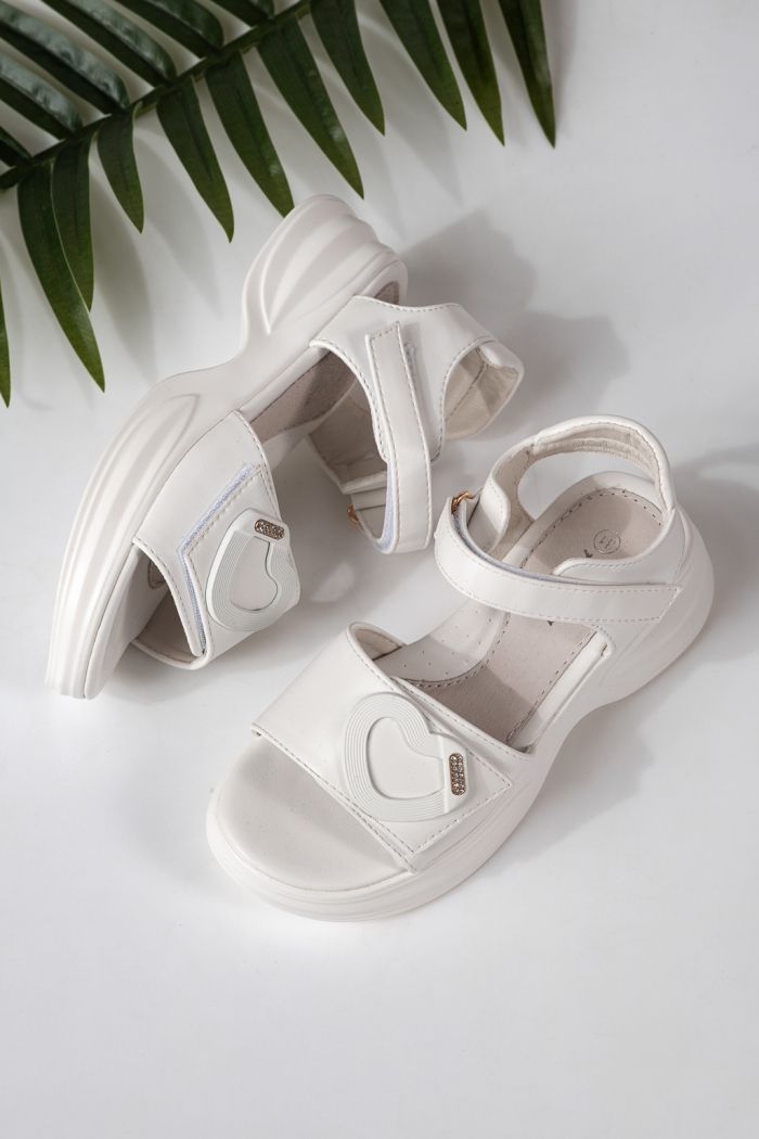 Детски сандали бели от еко кожа Dysis #24912