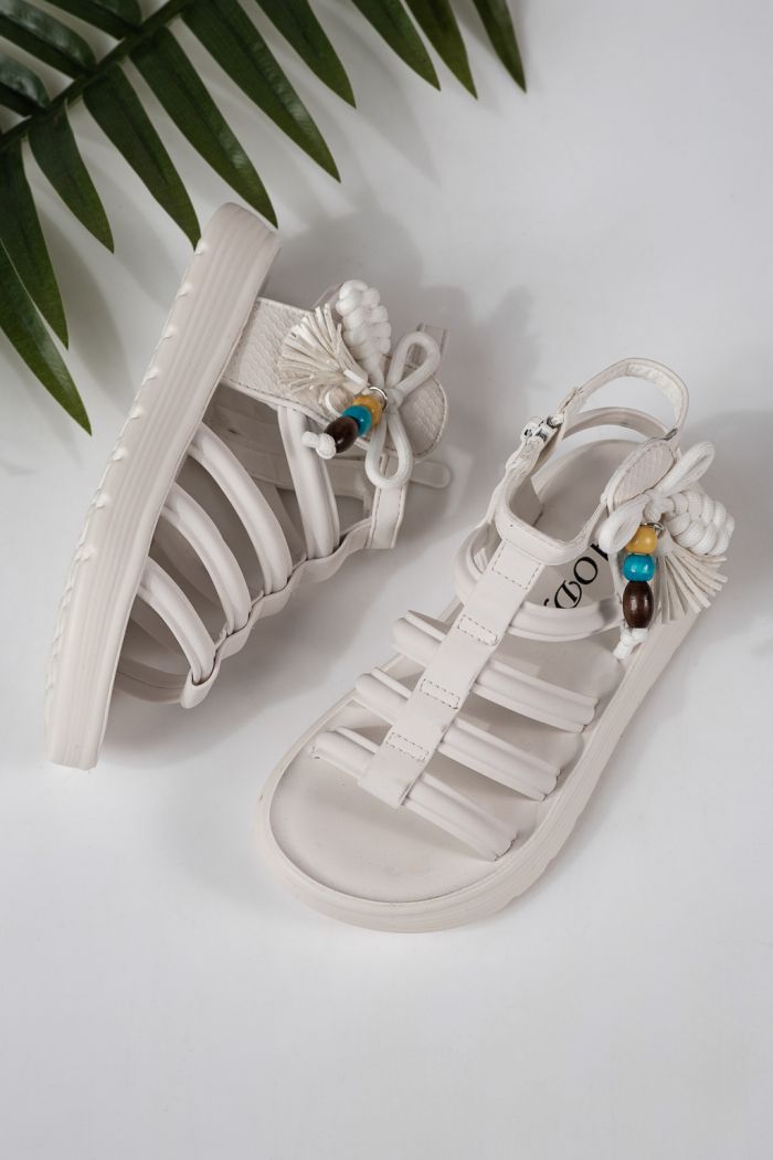 Детски сандали бели от еко кожа Madison #24924