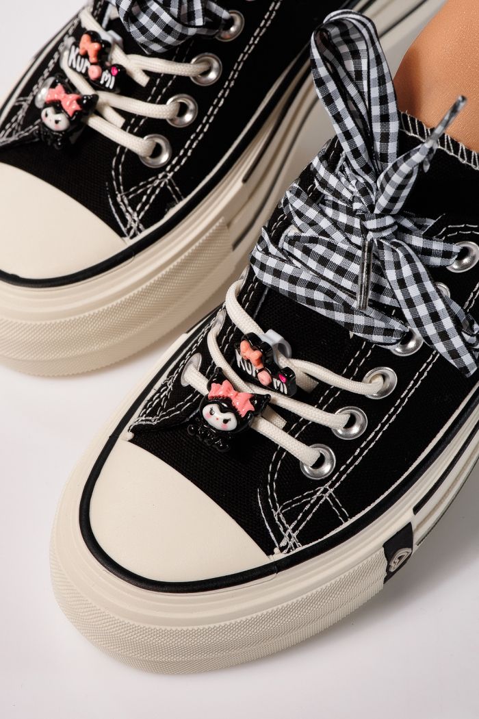 Дамски маратонки черни от текстилен материал Amelia#25236