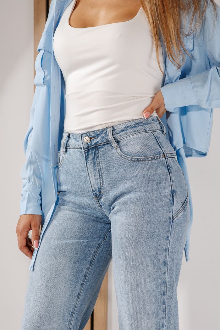 Дамски дънки Wide Leg Azalea сини #A1428