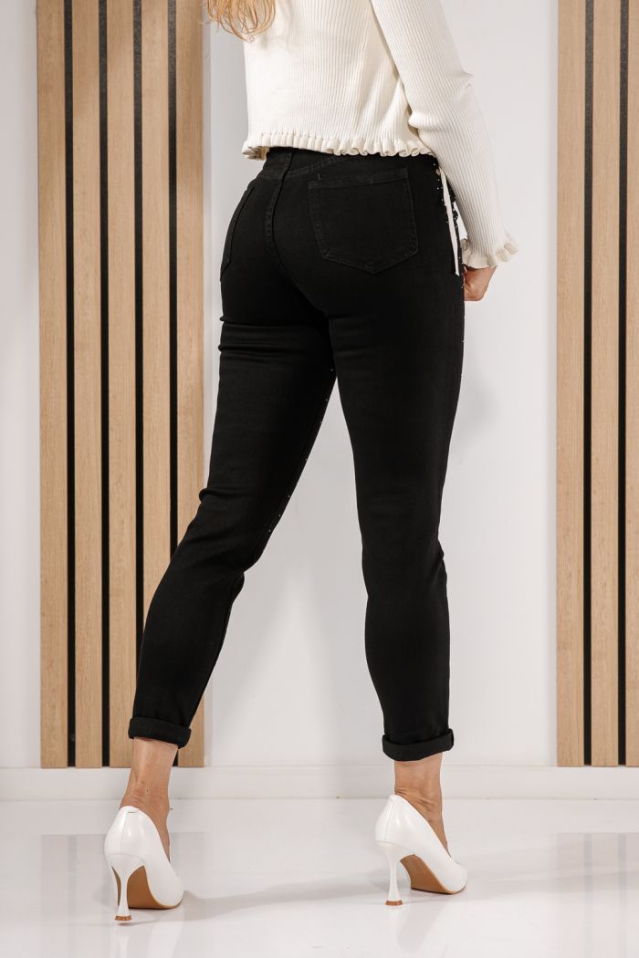Дамски дънки Mom Fit Mariel черни #A1427