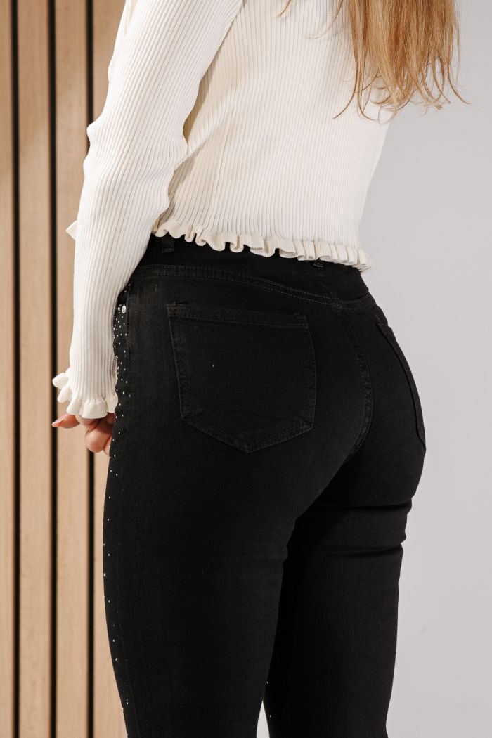 Дамски дънки Mom Fit Mariel черни #A1427