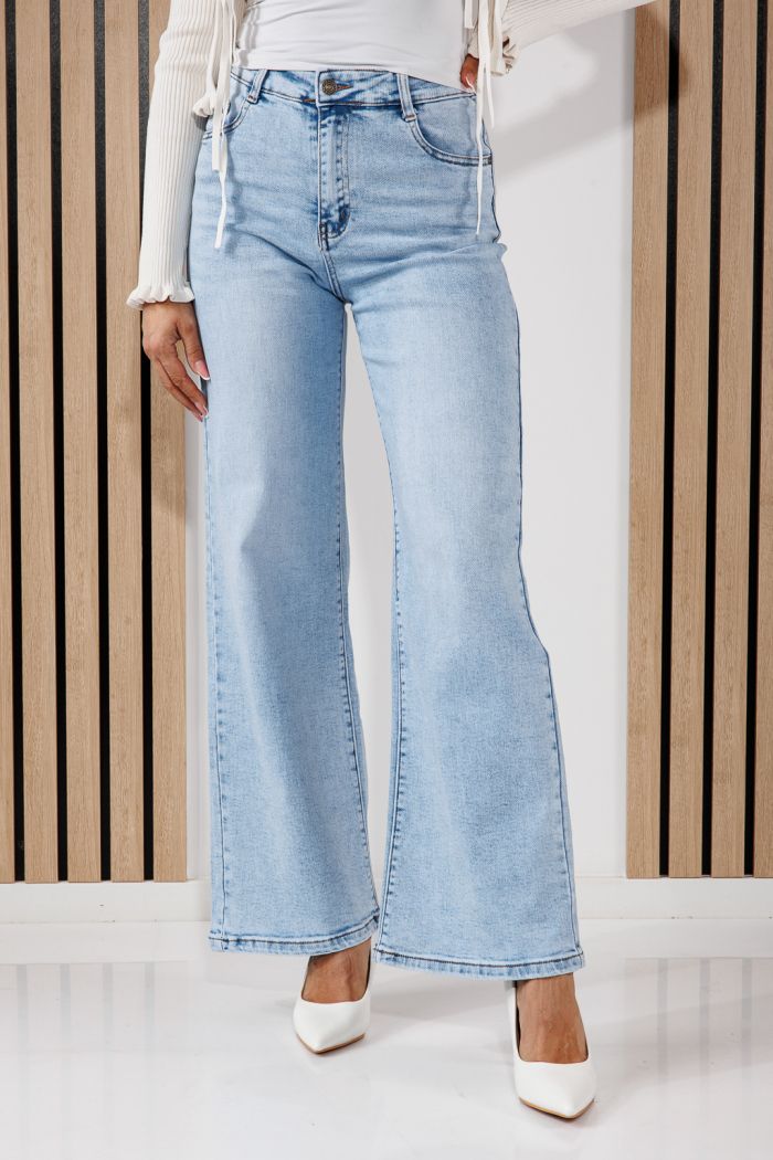 Дамски дънки Wide Leg Talia сини #A1454