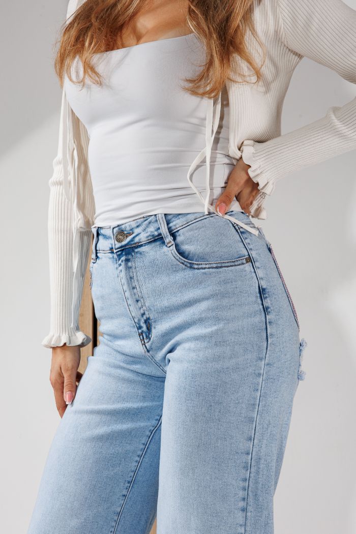 Дамски дънки Wide Leg Talia сини #A1454