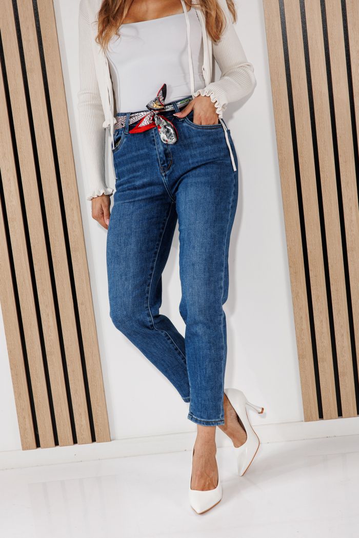 Дамски дънки Baggy Fit Roni сини #A1455
