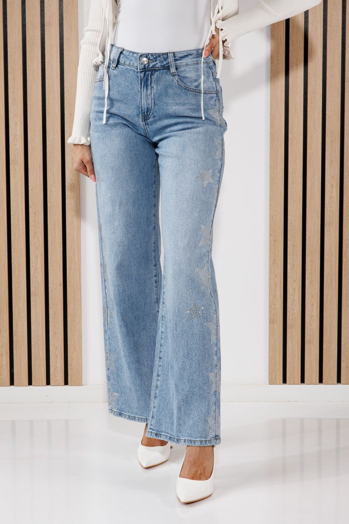 Дамски дънки Wide Leg Fit Talia сини #A1461