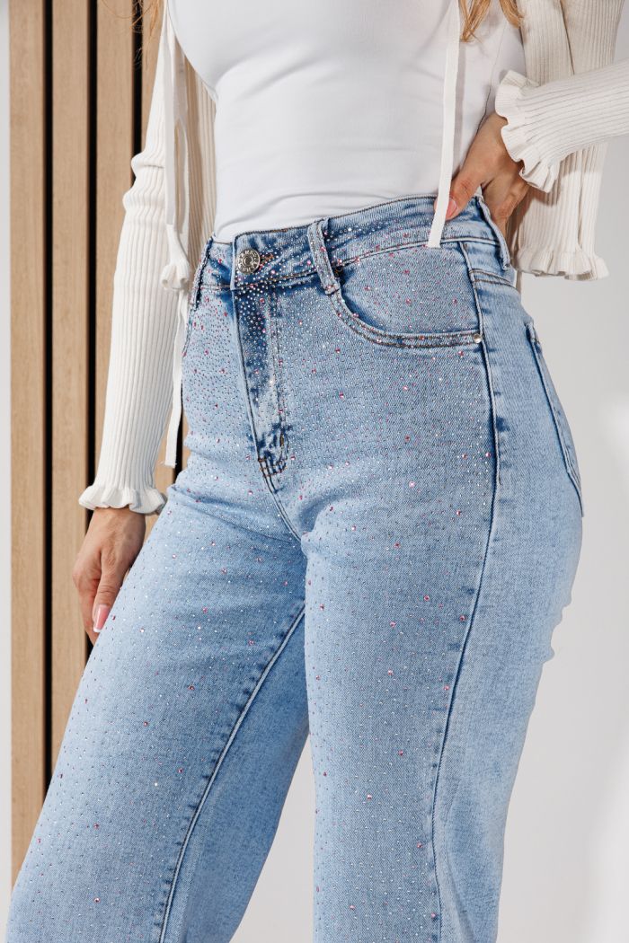 Дамски дънки Wide Leg Fit Alma сини #A1458