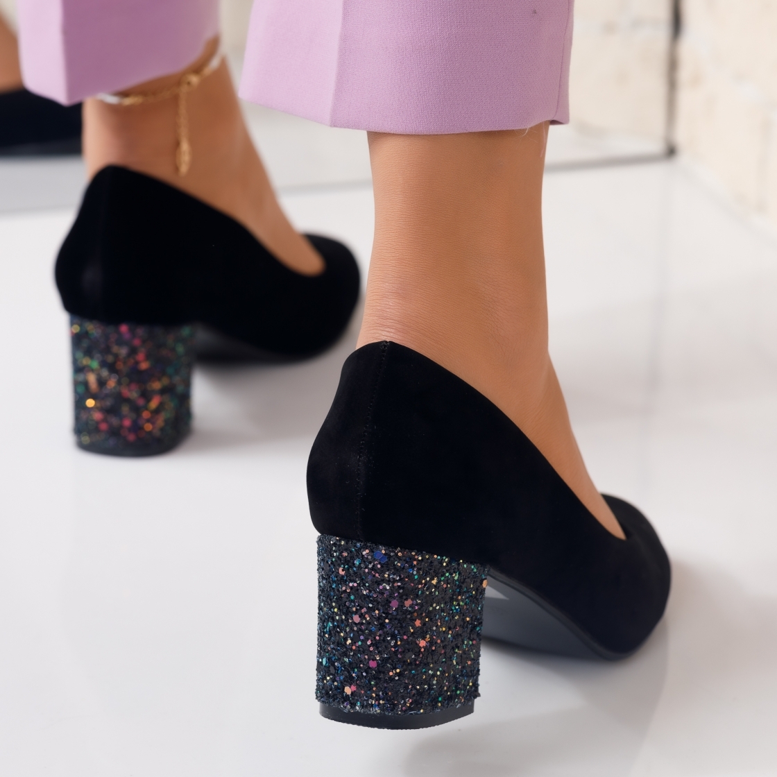 Дамски обувки на ток Isabela Черен #3919M