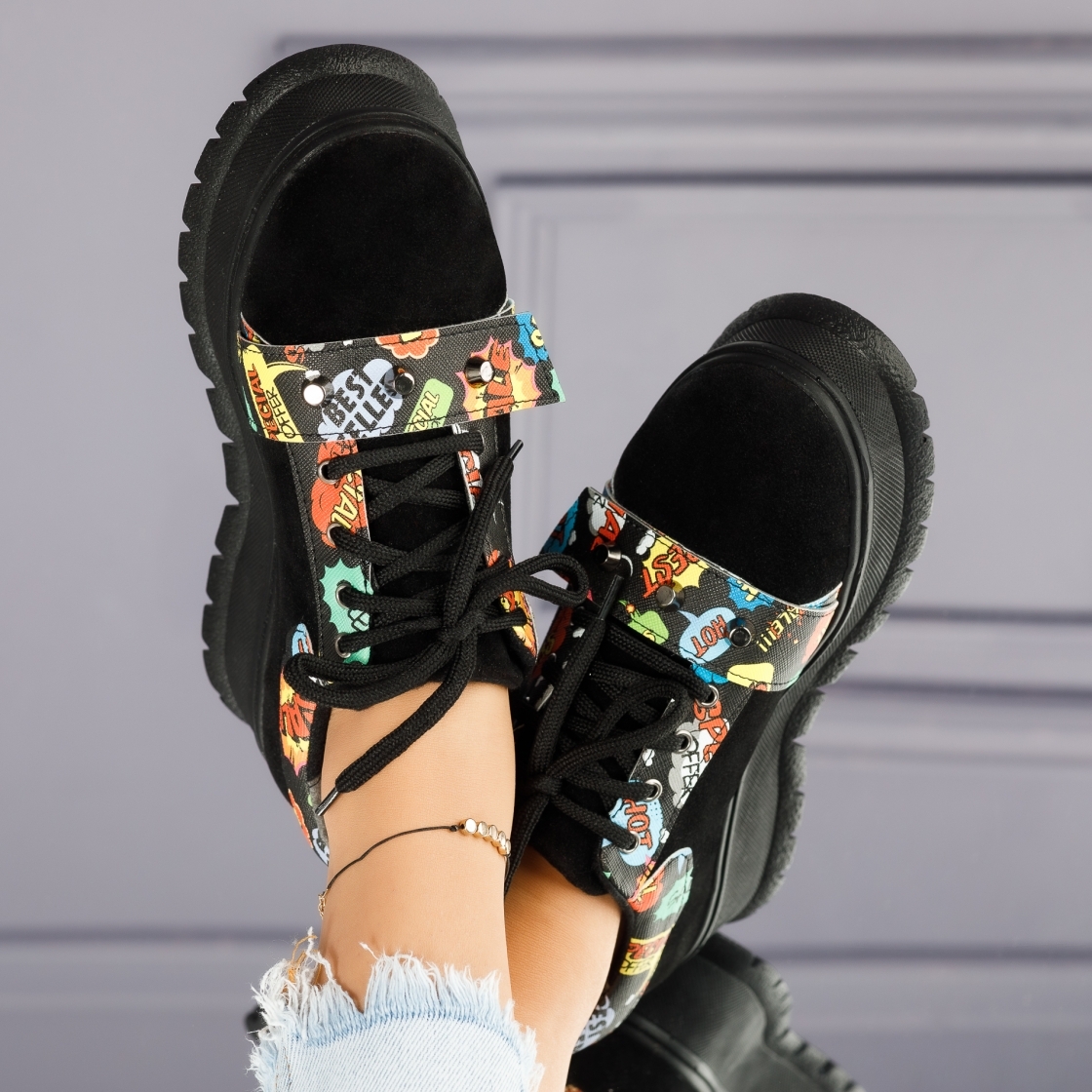 дамски ежедневни обувки Emily черен/Color #4039M