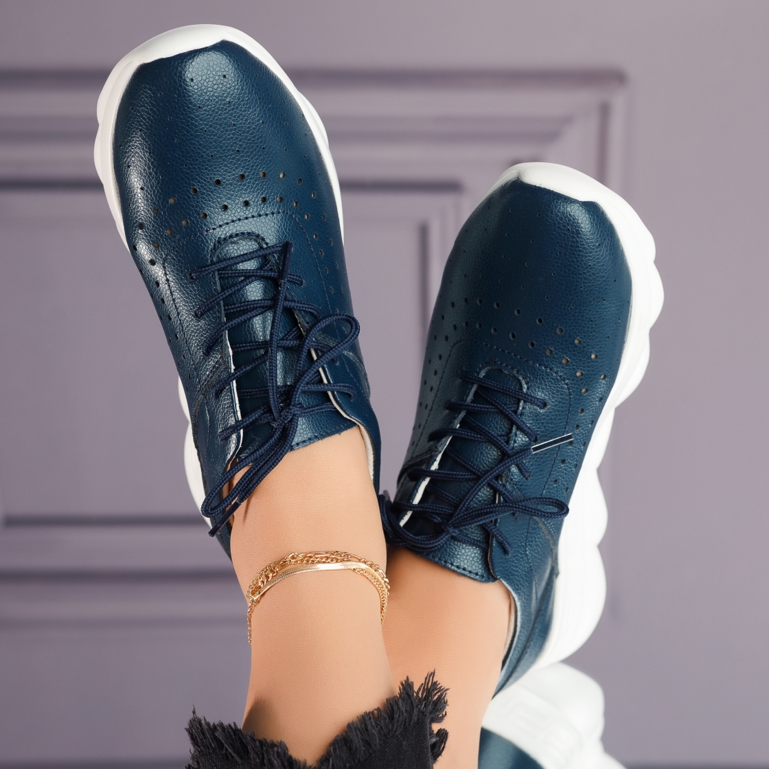 Спортни обувки Дамска естествена кожа Jade Bluemarin #4255M