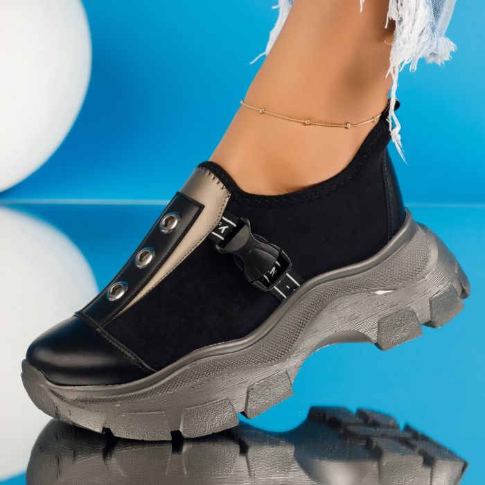 Дамски спортни обувки Abigail черен/Argintiu #4443M
