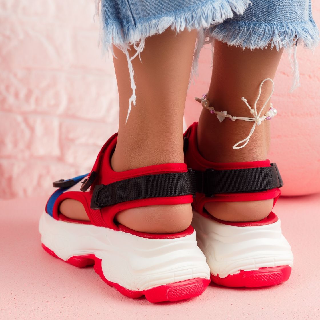 Дамски сандали Sandra домати #4816M